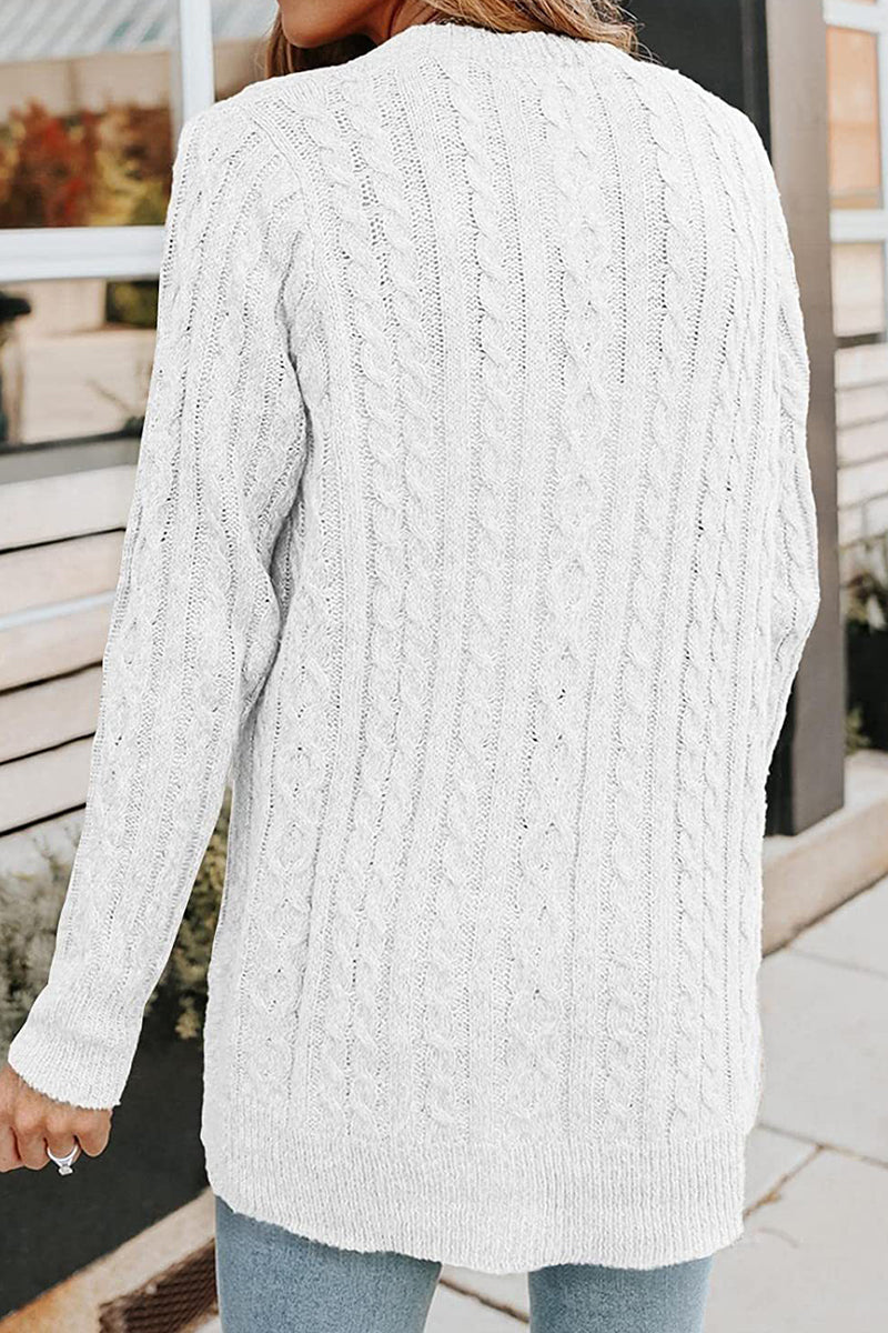 Casual Buttons Solid Color V Neck Cardigans(5 Colors) - Fashionpara