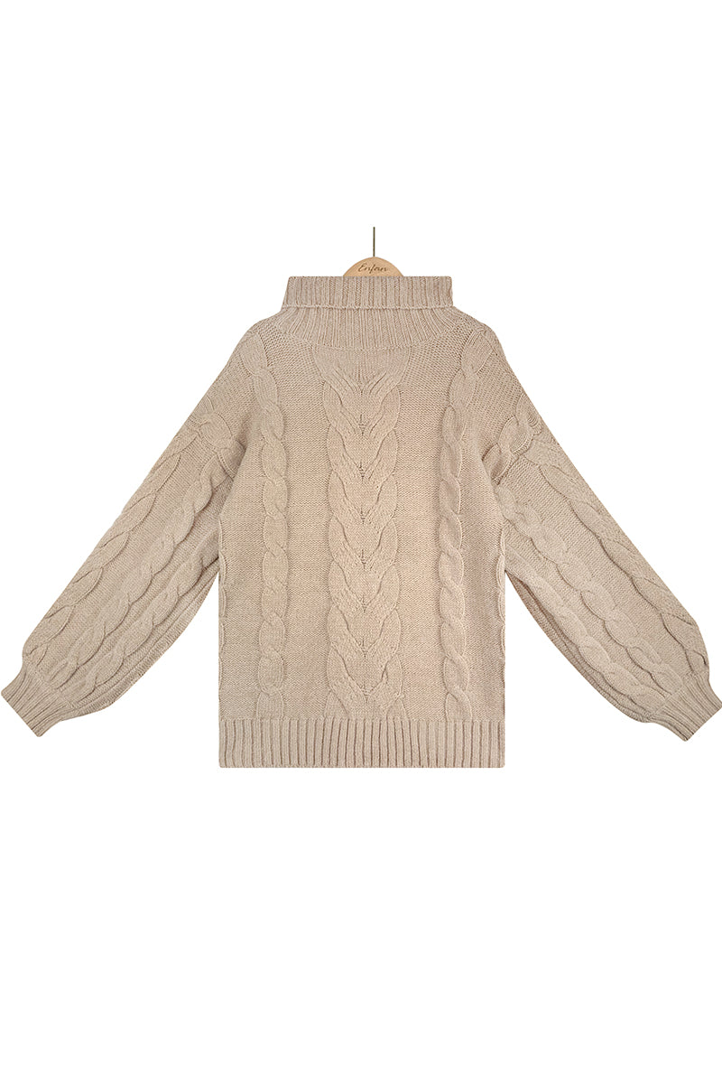 Casual Street Solid Color Turtleneck Sweaters(5 Colors) - Fashionpara