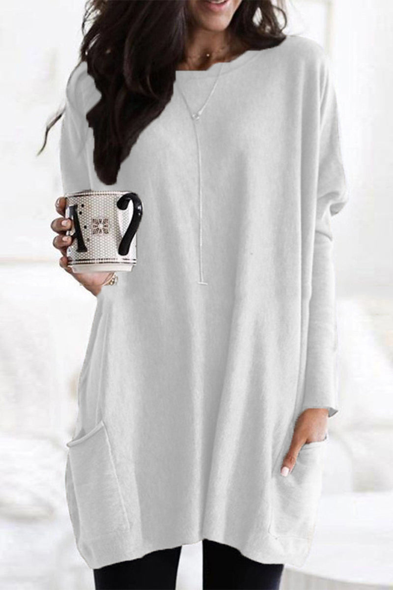 Casual Solid Patchwork Pocket V Neck Tops(12 Colors) - Fashionpara