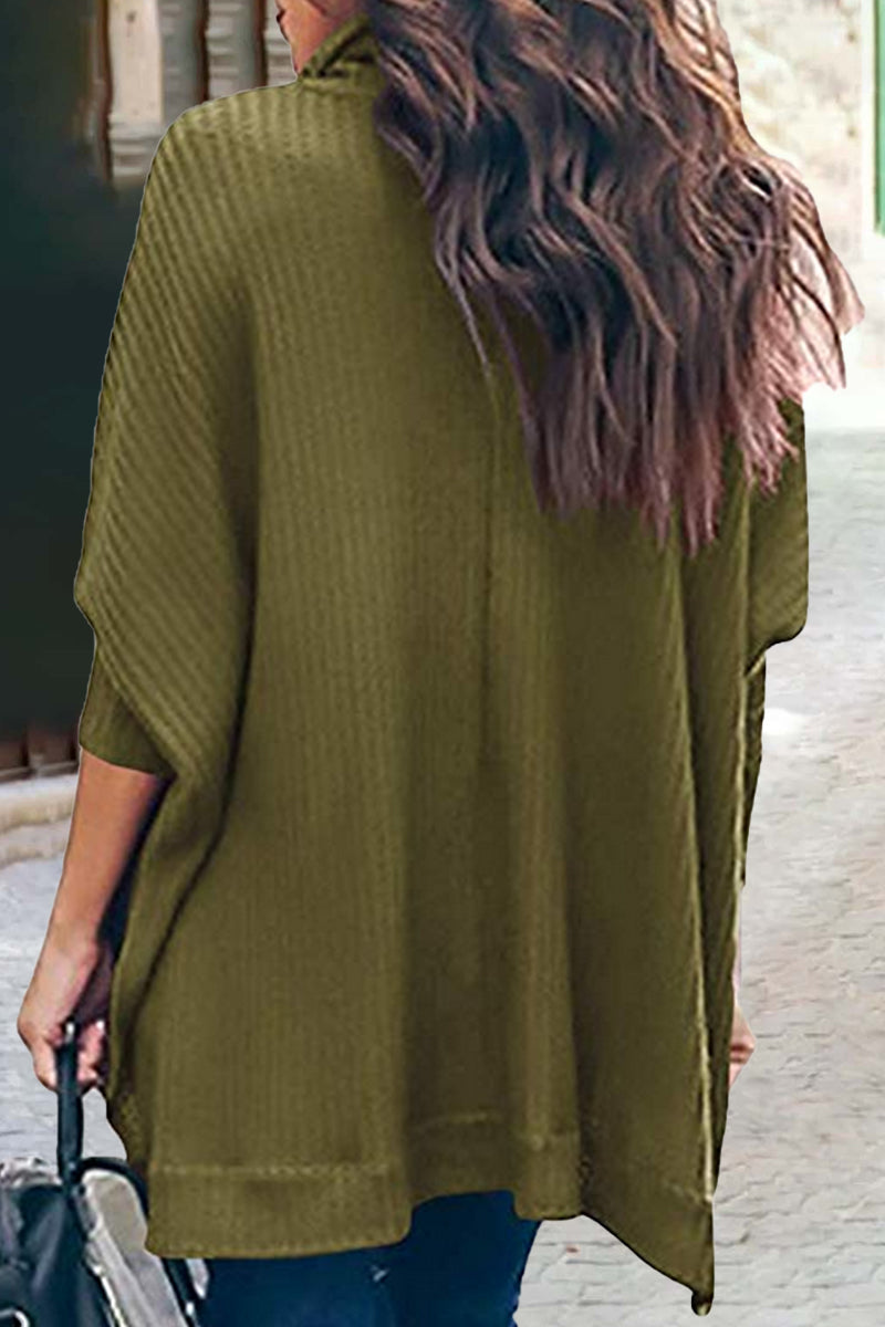 Florcoo Solid Color Turtleneck Sweater for Effortless Style