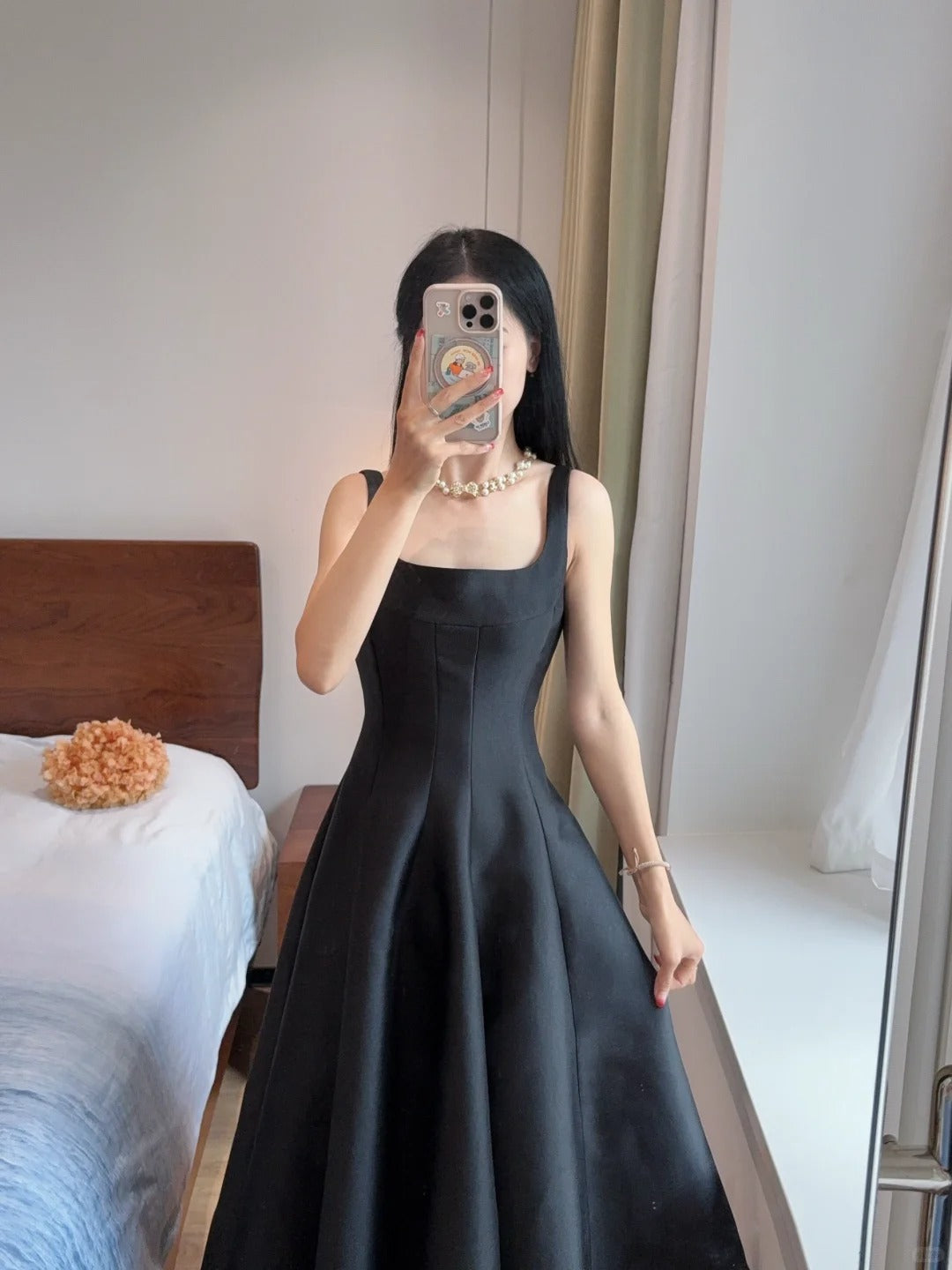 Simple And Elegant Pink A-line Square Neck Halter Satin Prom Dress Evening Dress P4167