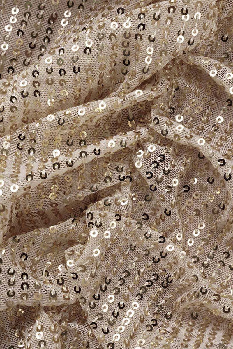 Sexy Solid Sequins Fold V Neck One Step Skirt Dresses(4 Colors) - Fashionpara