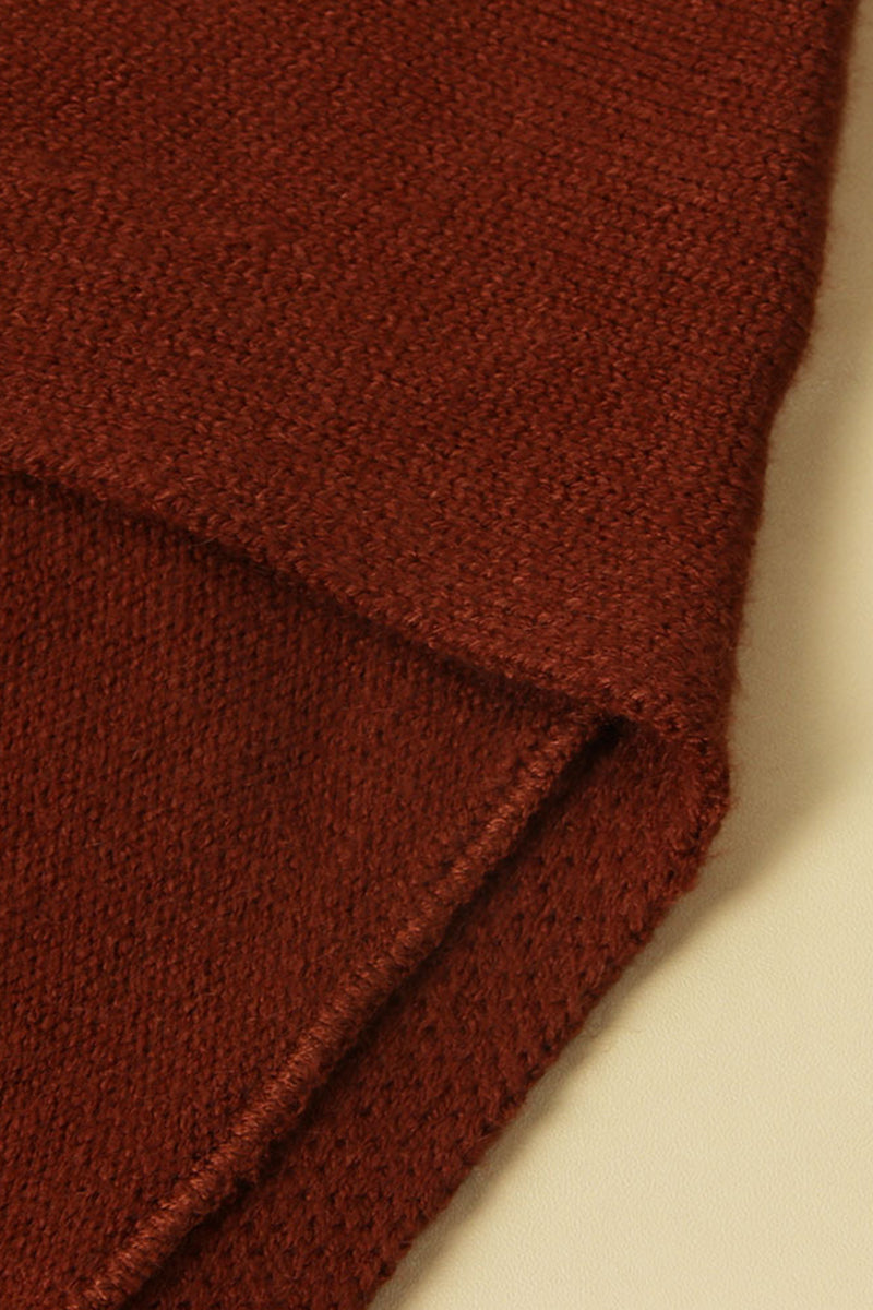 Florcoo British Style Solid Color Cardigan with Pockets