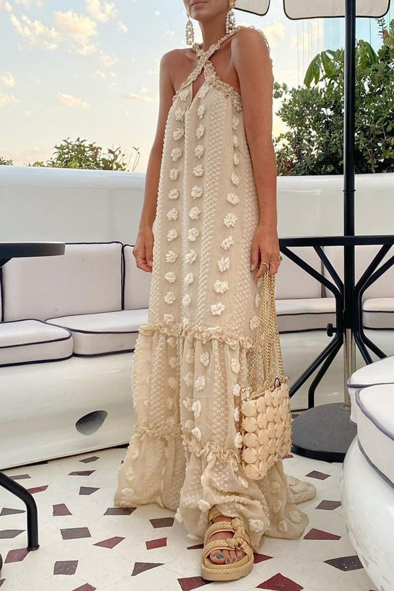 Casual British Style Solid Patchwork Halter A Line Dresses(6 Colors) - Fashionpara