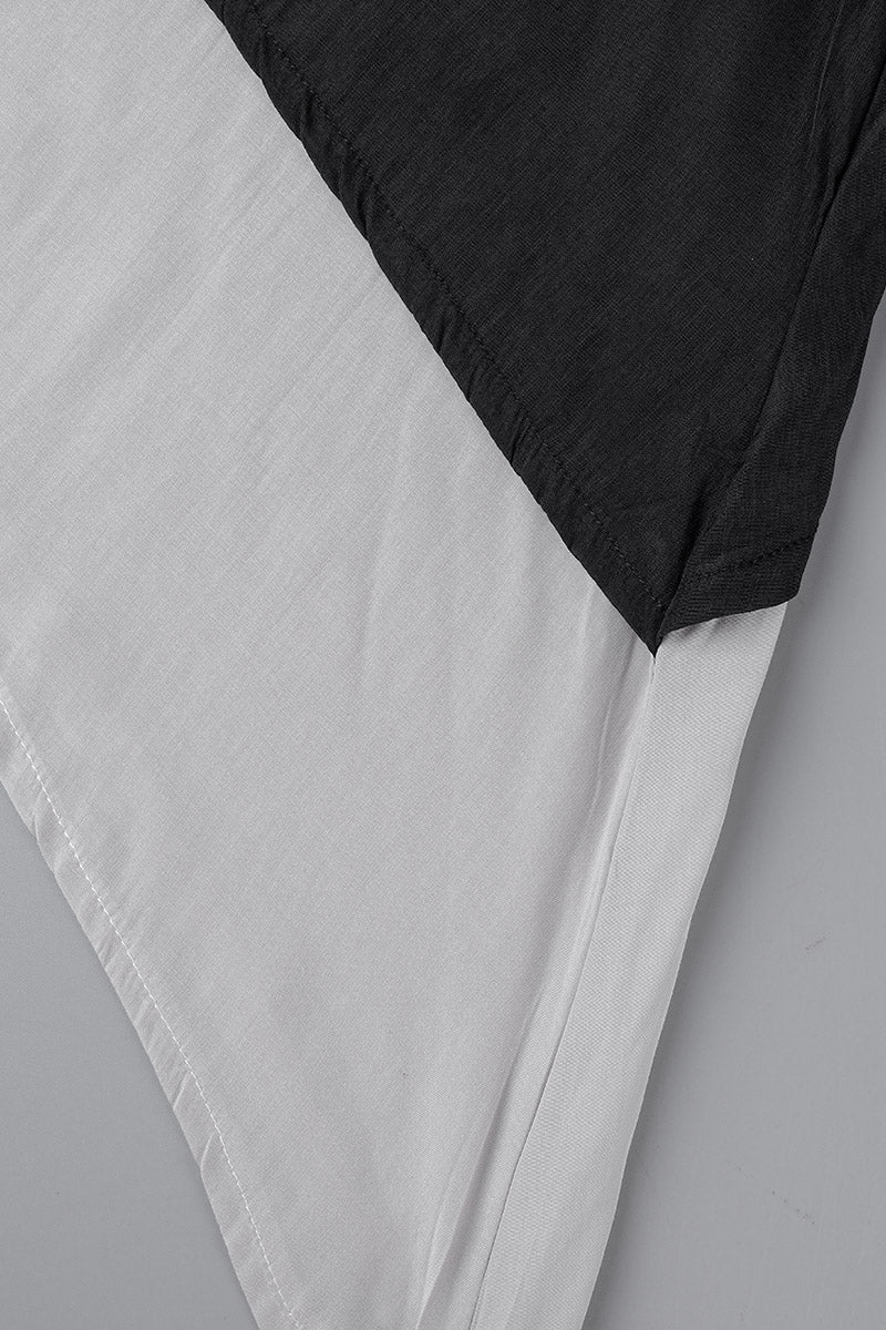 Casual College Solid Patchwork V Neck Irregular Dress Dresses(3 Colors) - Fashionpara