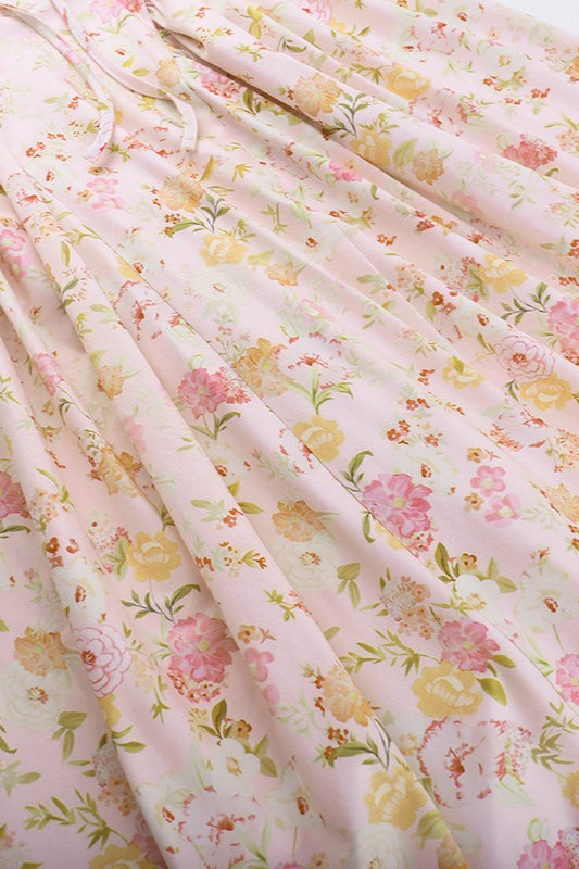 Floral Print Halter Neck Corset Fit & Flare Midi Dress 5
