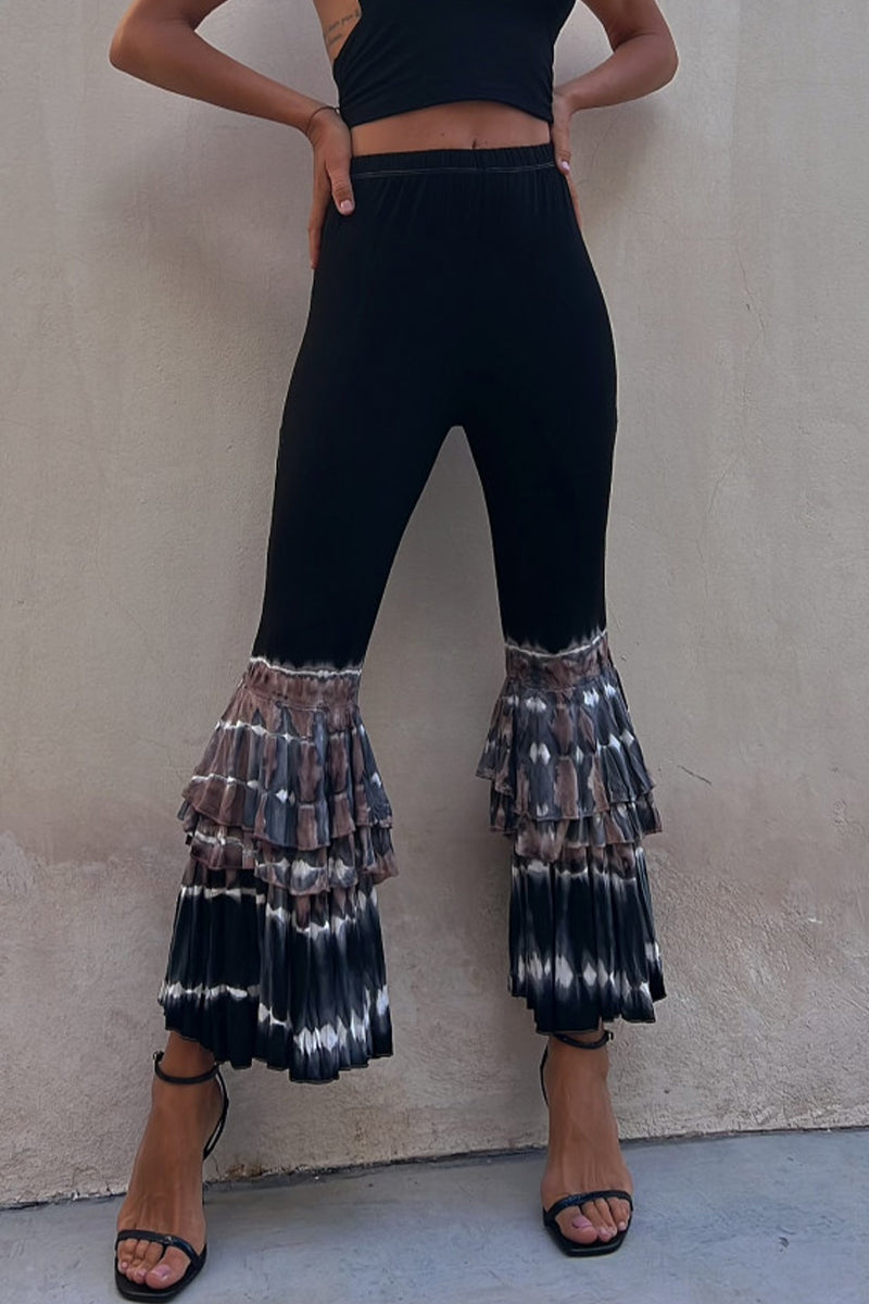 Casual Solid Patchwork Skinny High Waist Speaker Patchwork Bottoms - Fashionpara