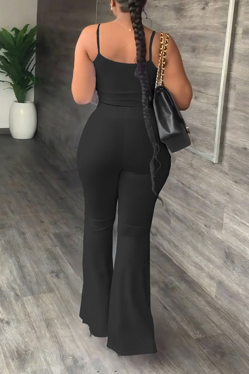 Casual Simplicity Solid Backless U Neck Sleeveless Two Pieces(4 Colors) - Fashionpara