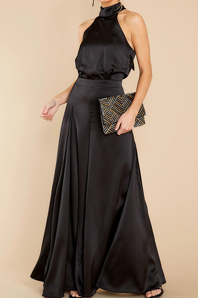 Fashion Casual Solid Patchwork Halter Loose Jumpsuits(5 Colors) - Fashionpara