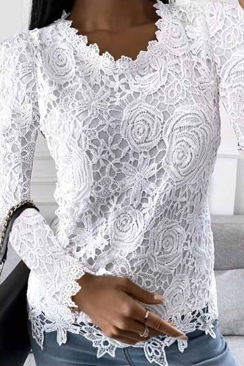 Street Solid Patchwork O Neck Tops(5 Colors) - Fashionpara