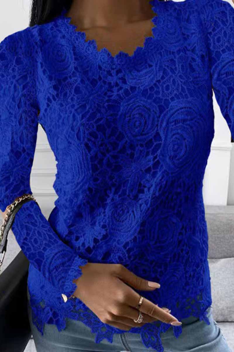 Street Solid Patchwork O Neck Tops(5 Colors) - Fashionpara