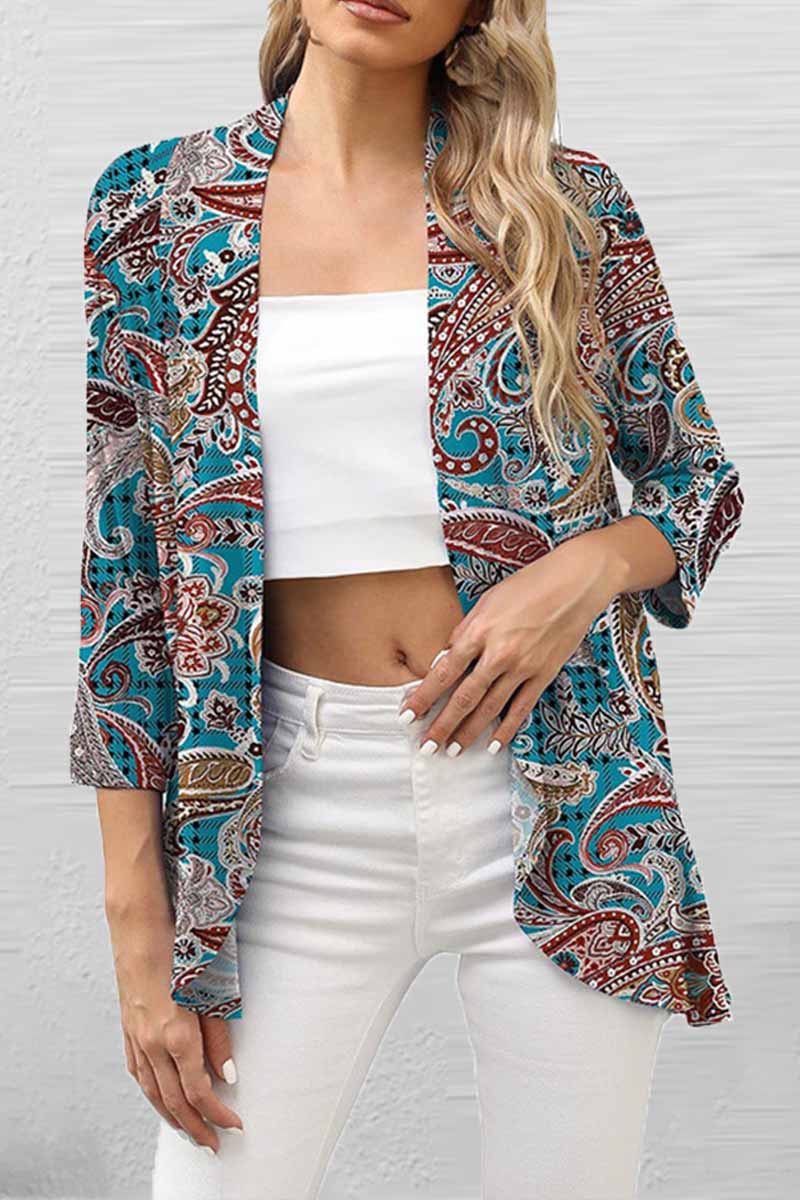 Florcoo Casual Patchwork Cardigan Tops in 11 Colors
