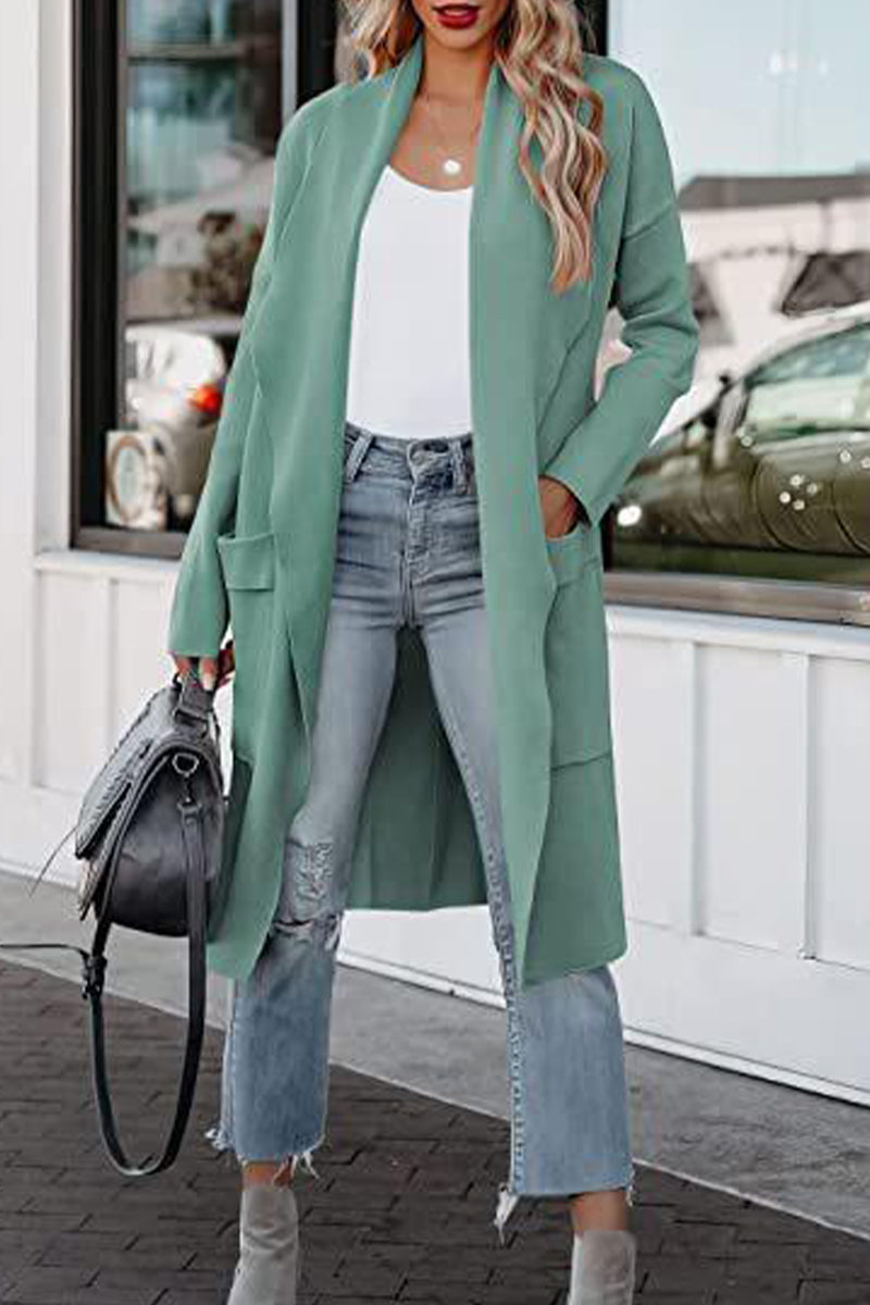 Florcoo British Style Solid Pocket Sweaters in 6 Colors