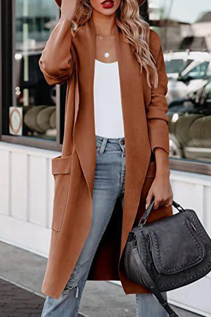 Florcoo British Style Solid Pocket Sweaters in 6 Colors