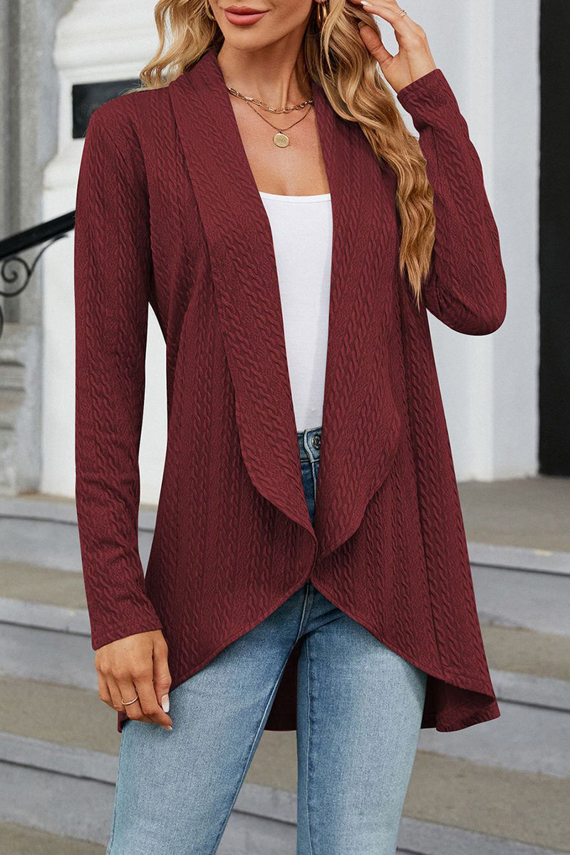 Casual Solid Asymmetrical Turndown Collar Tops - Fashionpara