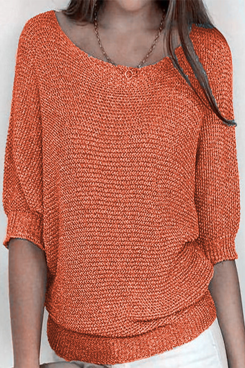 Florcoo Casual O Neck Sweater - Versatile Solid Colors