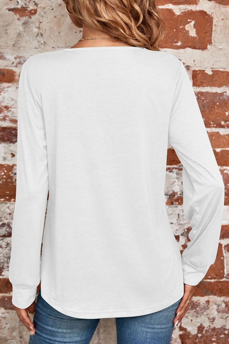 Casual Solid Fold Square Collar Tops - Fashionpara