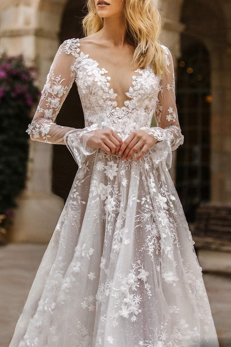 Formal Solid Lace Patchwork V Neck Evening Dress Dresses - Fashionpara