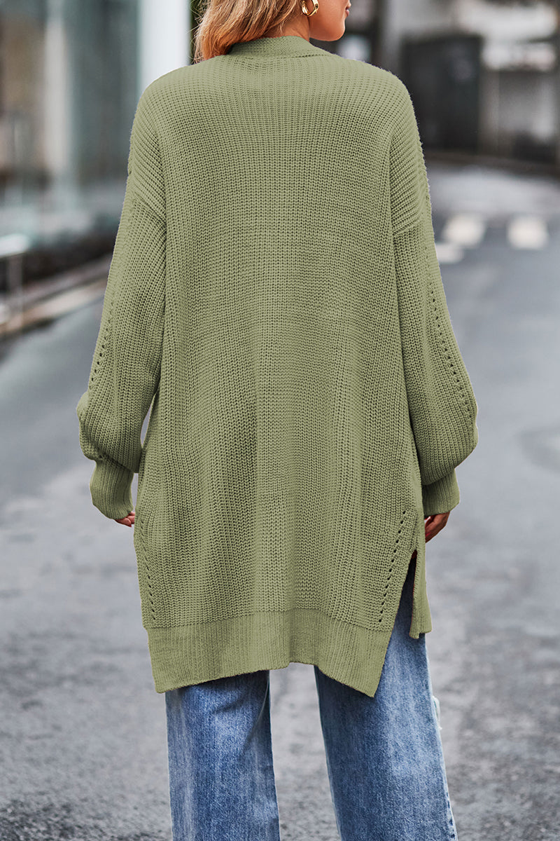 Florcoo Solid Pocket Cardigan for Effortless Style