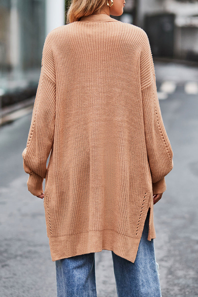 Florcoo Solid Pocket Cardigan for Effortless Style