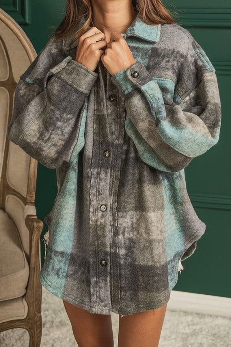 Sexy Color Block Contrast Turndown Collar Tops - Fashionpara