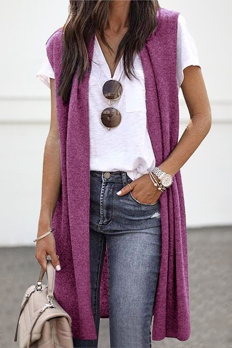 Florcoo Street Solid Cardigan Vests in 9 Stylish Colors