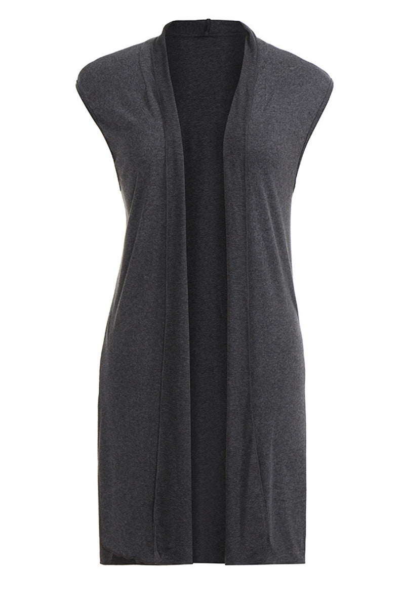 Florcoo Street Solid Cardigan Vests in 9 Stylish Colors