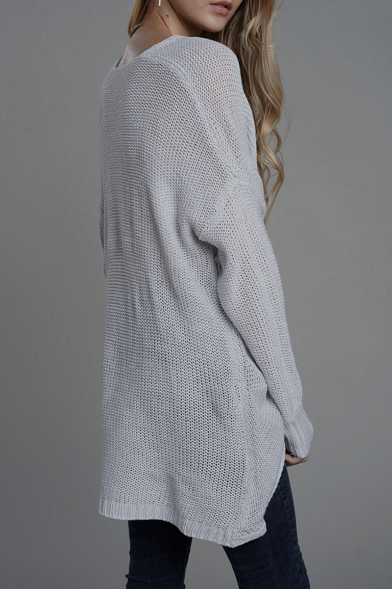 Casual Solid Patchwork V Neck Tops - Fashionpara