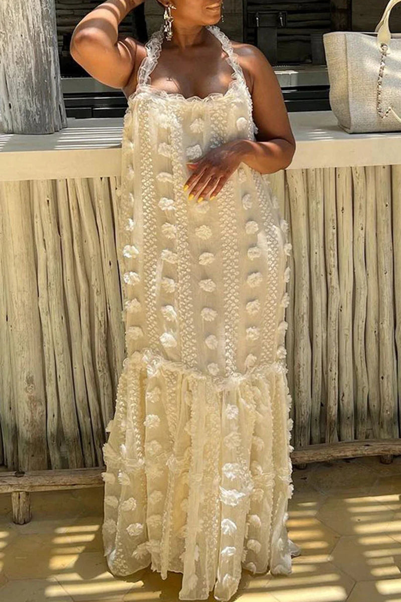 Casual British Style Solid Patchwork Halter A Line Dresses(6 Colors) - Fashionpara