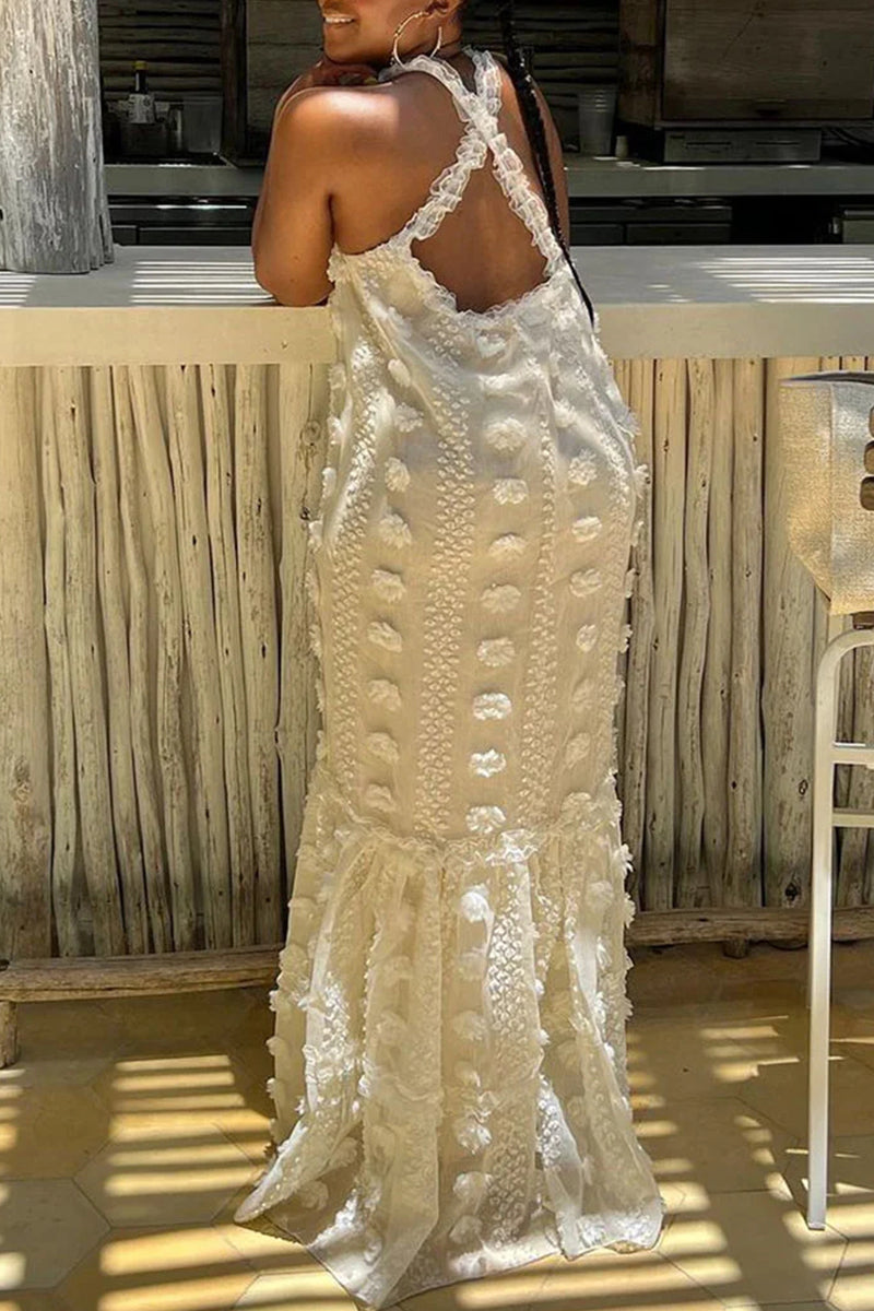 Casual British Style Solid Patchwork Halter A Line Dresses(6 Colors) - Fashionpara