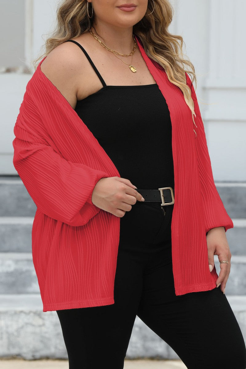 Florcoo Plus Size Solid Cardigan for Effortless Style