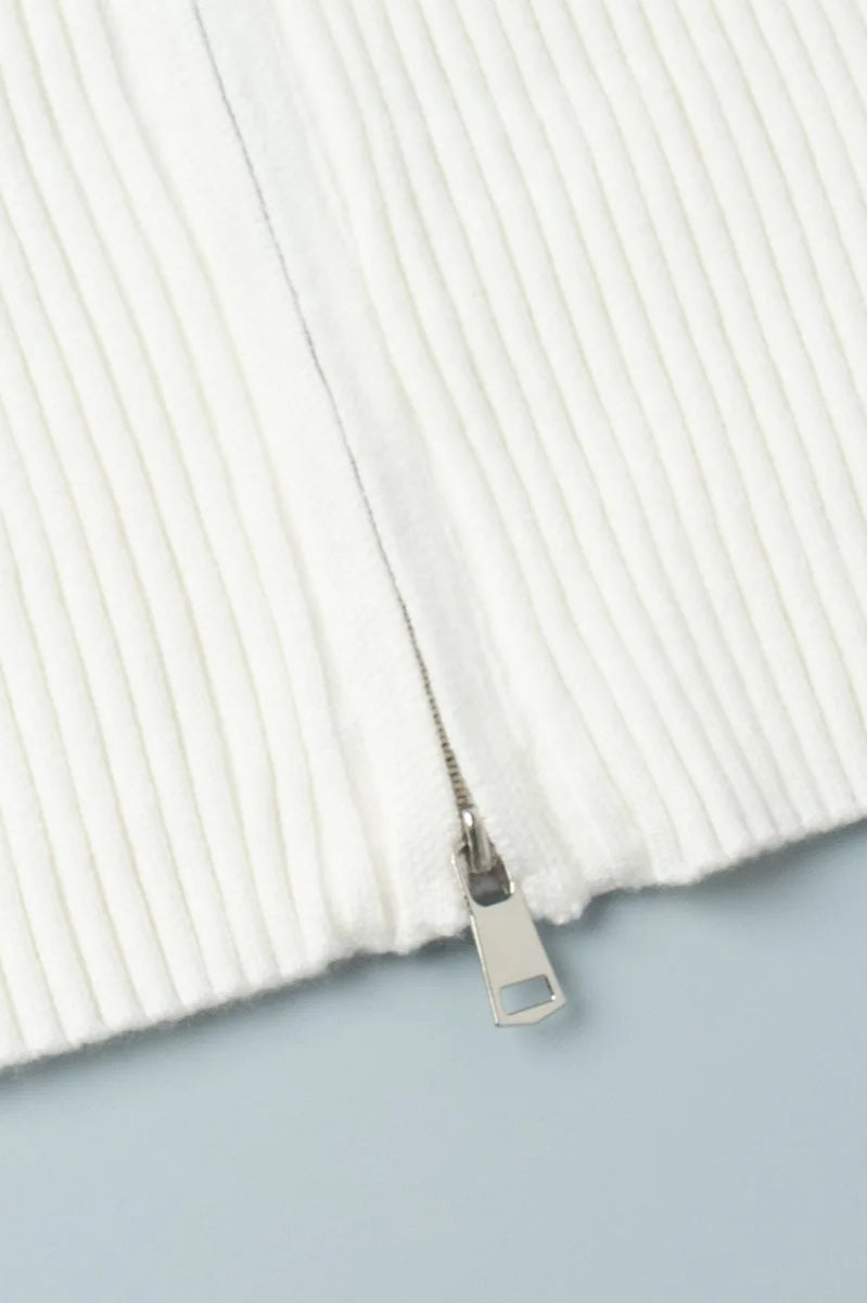 Casual Zip Front Knit Cardigan 14