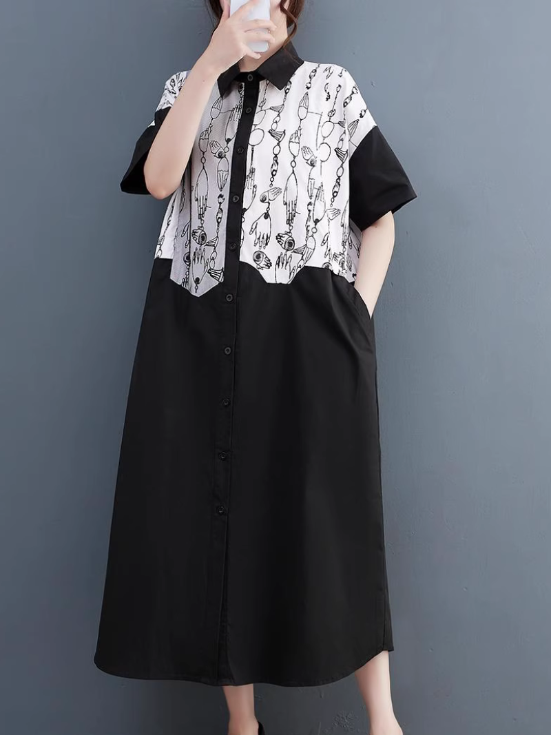 I Wanna Go Mid-Length Shirt Dress
