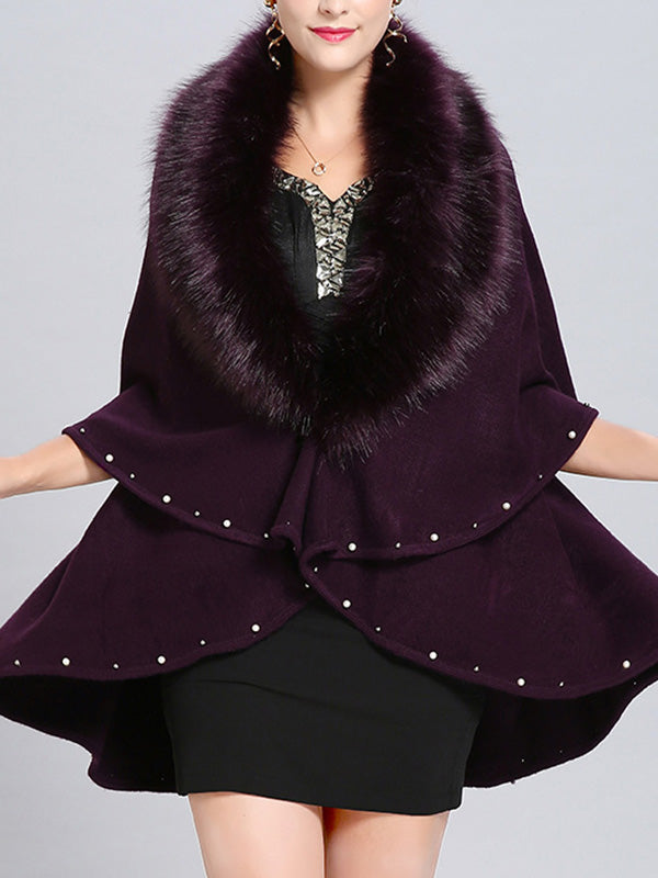 Malona Tail Neck Peplum Poncho Plus Size Cape Cardigan 15
