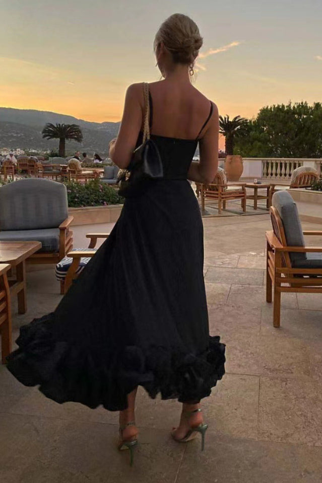 Flounce Bustier Midi Dress - View 19