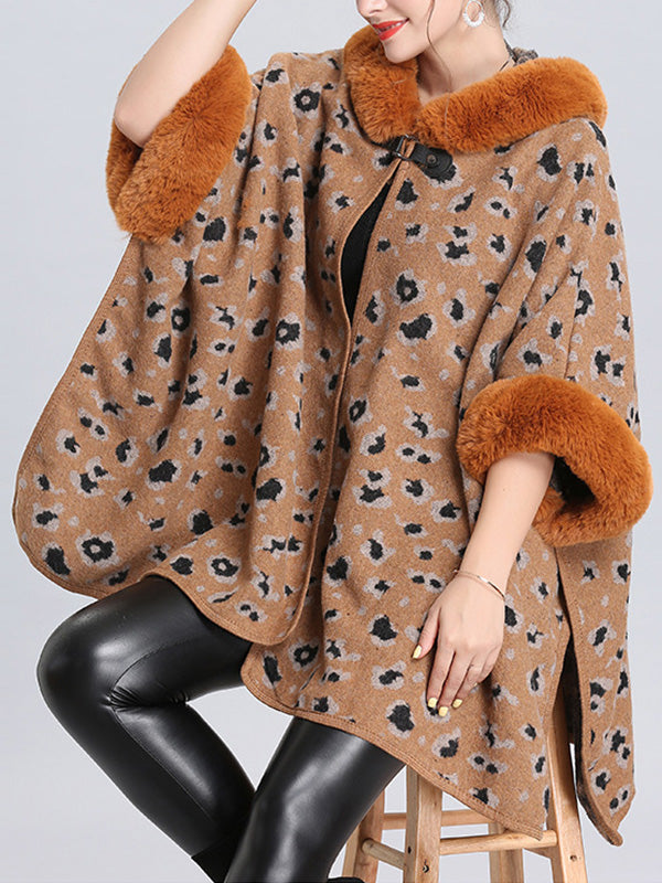My Favorite Flutter Fluffy Neck Plus Size Cape Cardigan 10