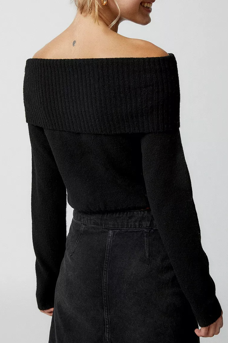 Bohonini Backless Off the Shoulder Sweater in 5 Colors