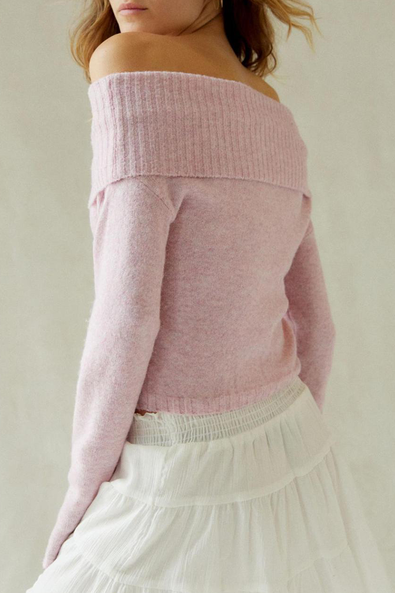 Bohonini Backless Off the Shoulder Sweater in 5 Colors