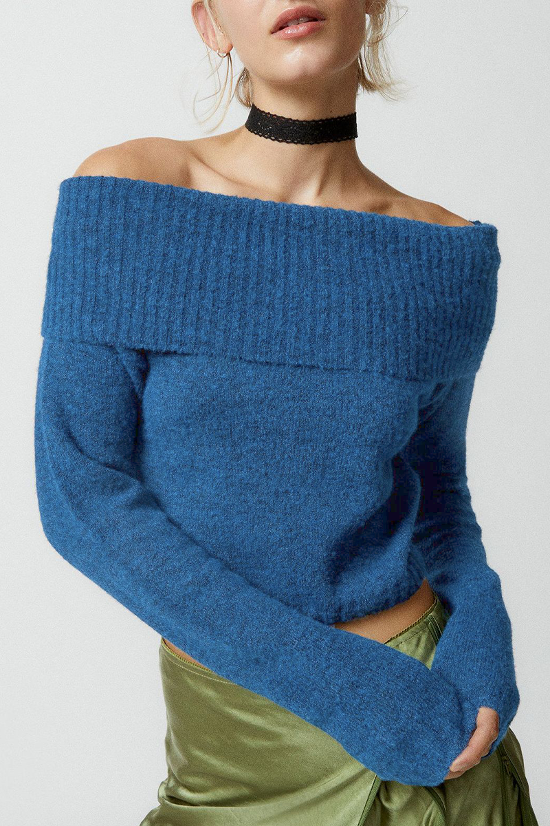 Bohonini Backless Off the Shoulder Sweater in 5 Colors