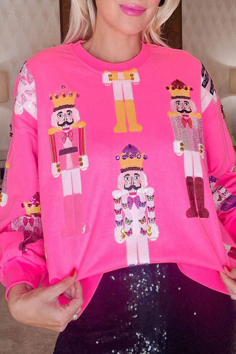 Casual Print Patchwork O Neck Tops - Fashionpara