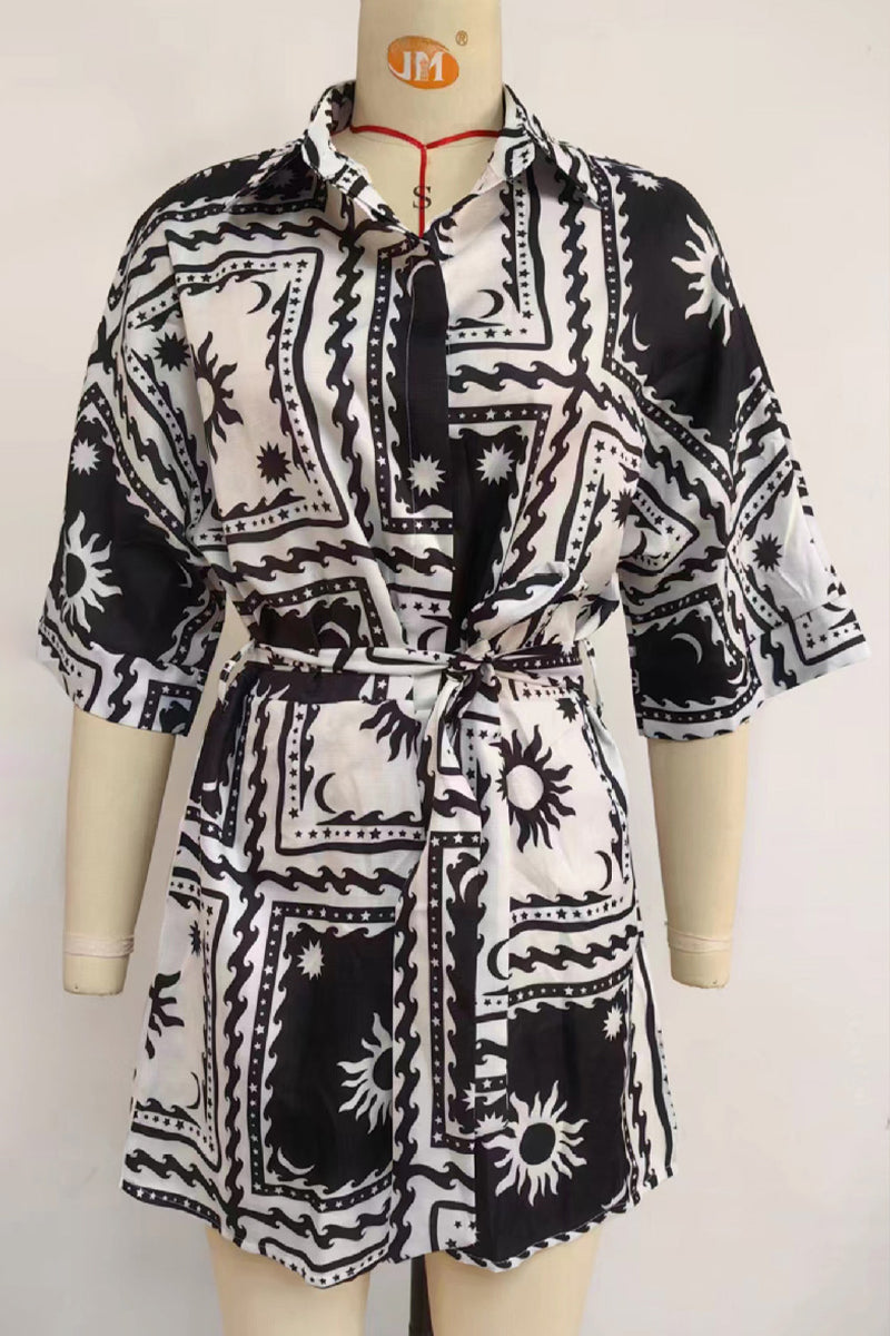 Sexy Geometric Print Bandage V Neck Rompers(4 Colors)