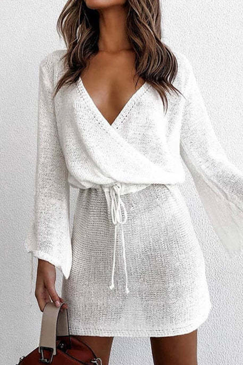 Sexy Vacation Solid Hollowed Out Frenulum Swimwears Cover Up Fashionpara