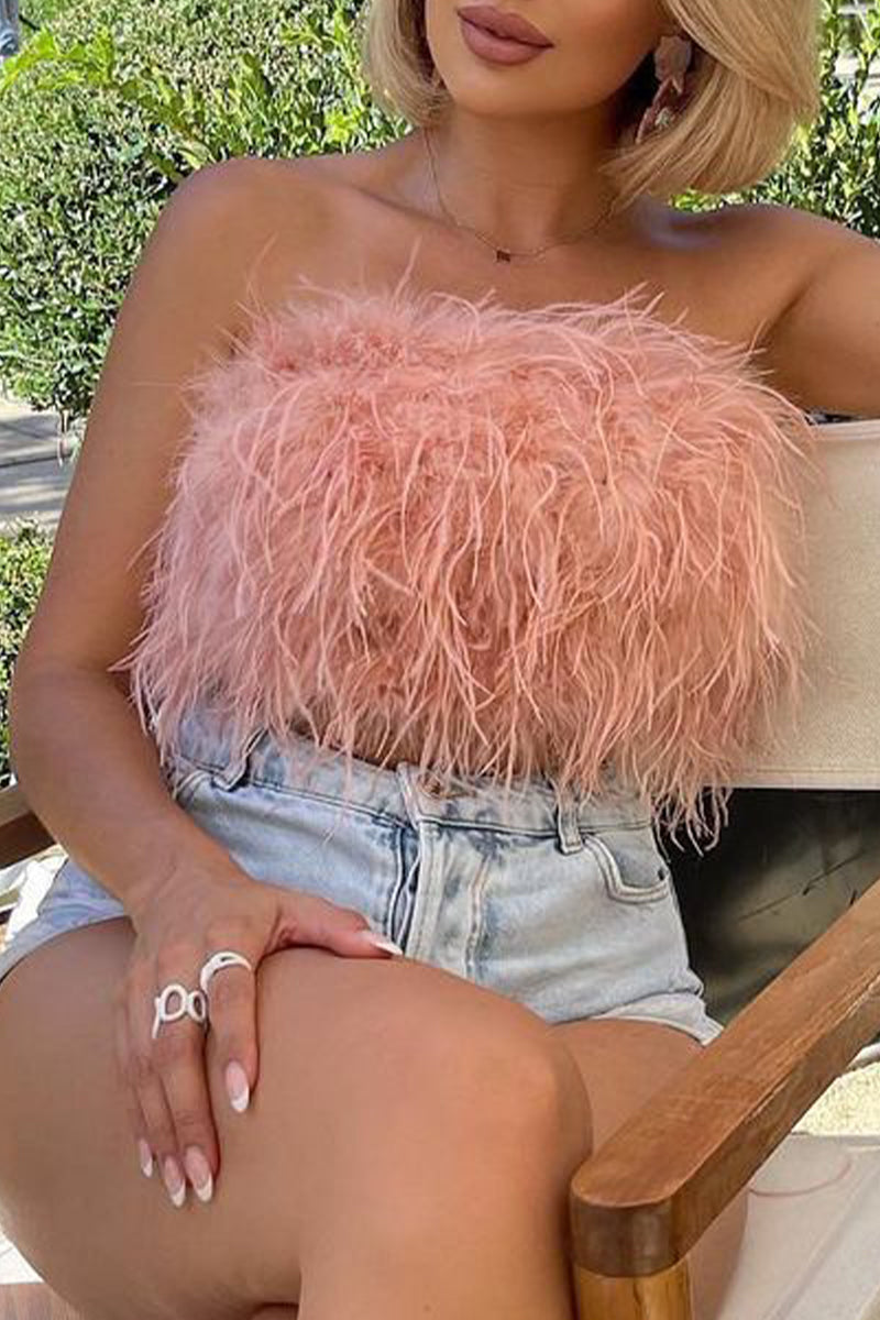 Sexy Solid Strapless Tops - Fashionpara