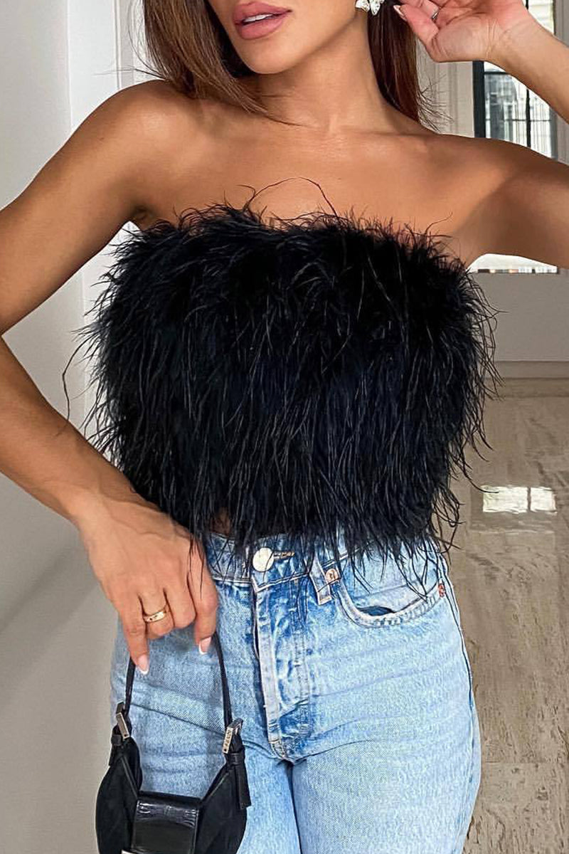 Sexy Solid Strapless Tops - Fashionpara