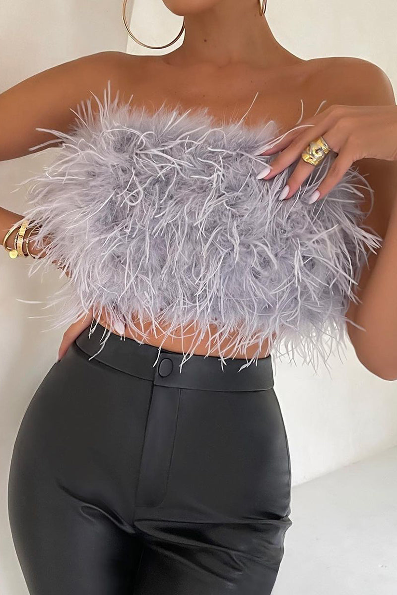 Sexy Solid Strapless Tops - Fashionpara