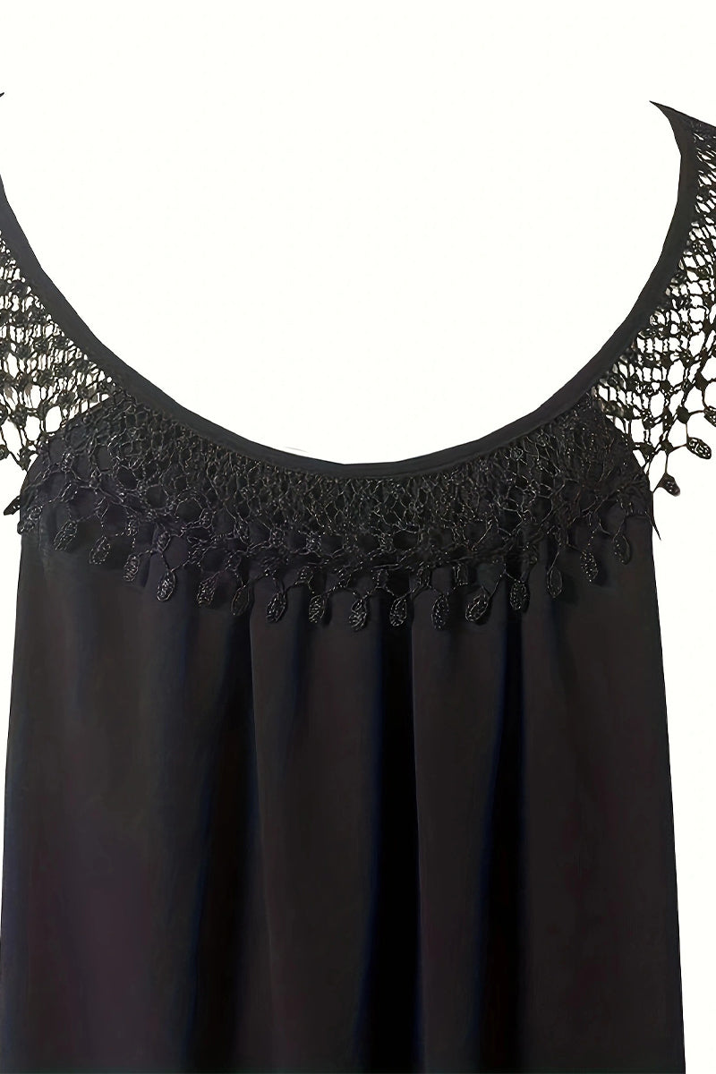 Casual Simplicity Solid Tassel U Neck Sleeveless Dresses