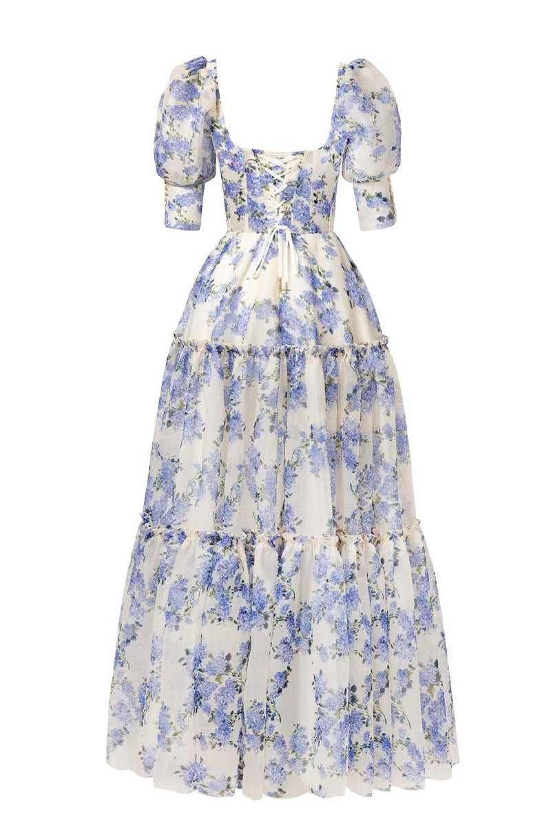 Celebrities Elegant Flowers Patchwork Off the Shoulder Evening Dresses - Fashionpara