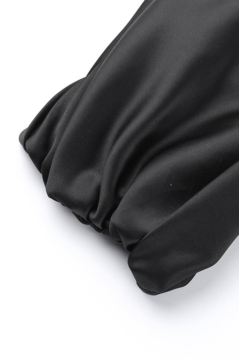 Sexy Formal Solid Mesh Oblique Collar Evening Dresses - Fashionpara