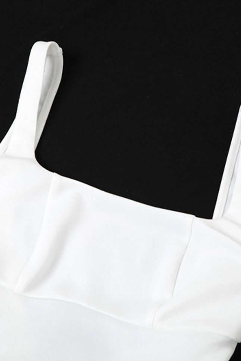 Sweet Simplicity Solid Backless With Bow Square Collar Evening Dresses - Fashionpara