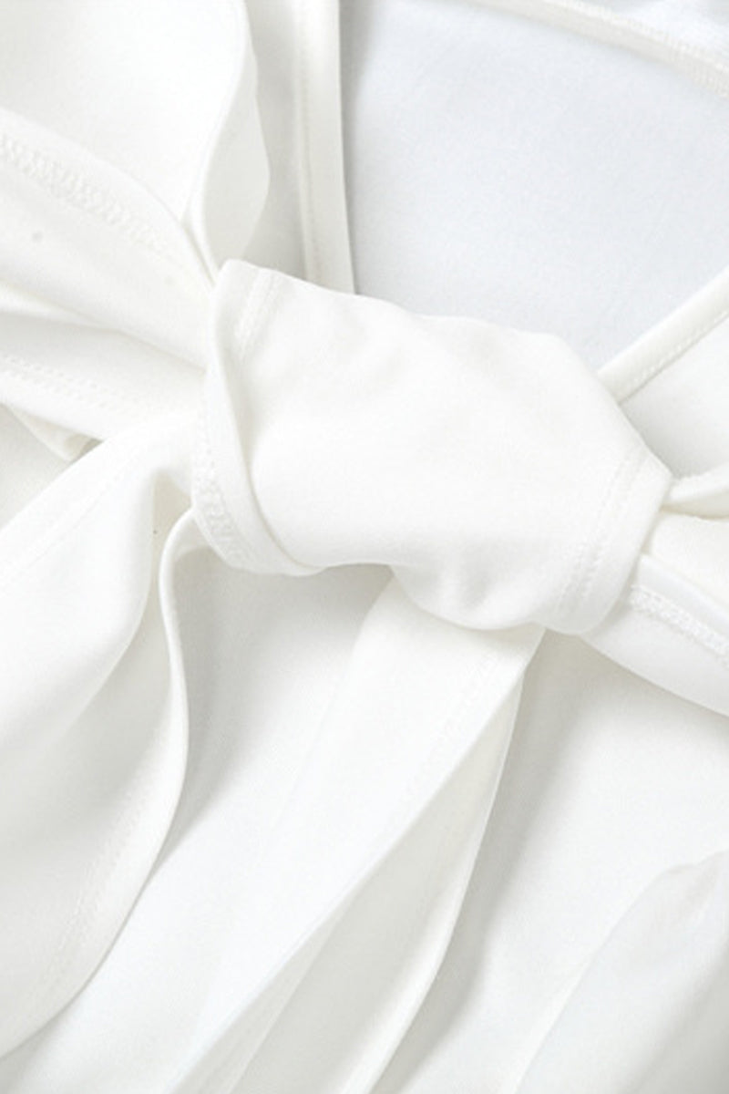 Sweet Simplicity Solid Backless With Bow Square Collar Evening Dresses - Fashionpara